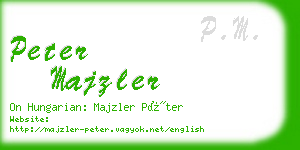 peter majzler business card